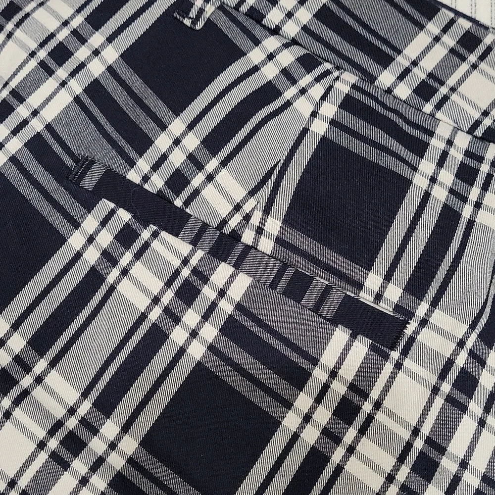 Ann Taylor Navy Plaid Shorts Size 2 - Picture 6 of 6